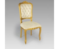 Cadeira Luís XV Dourada 0,50 x 0,50 x 1,07 